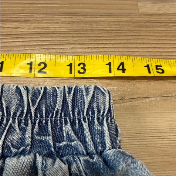 Jane + Delancey Chambray Cargo Jogger Pants Pull on Bungee Lightweight Women M - Picture 7 of 12